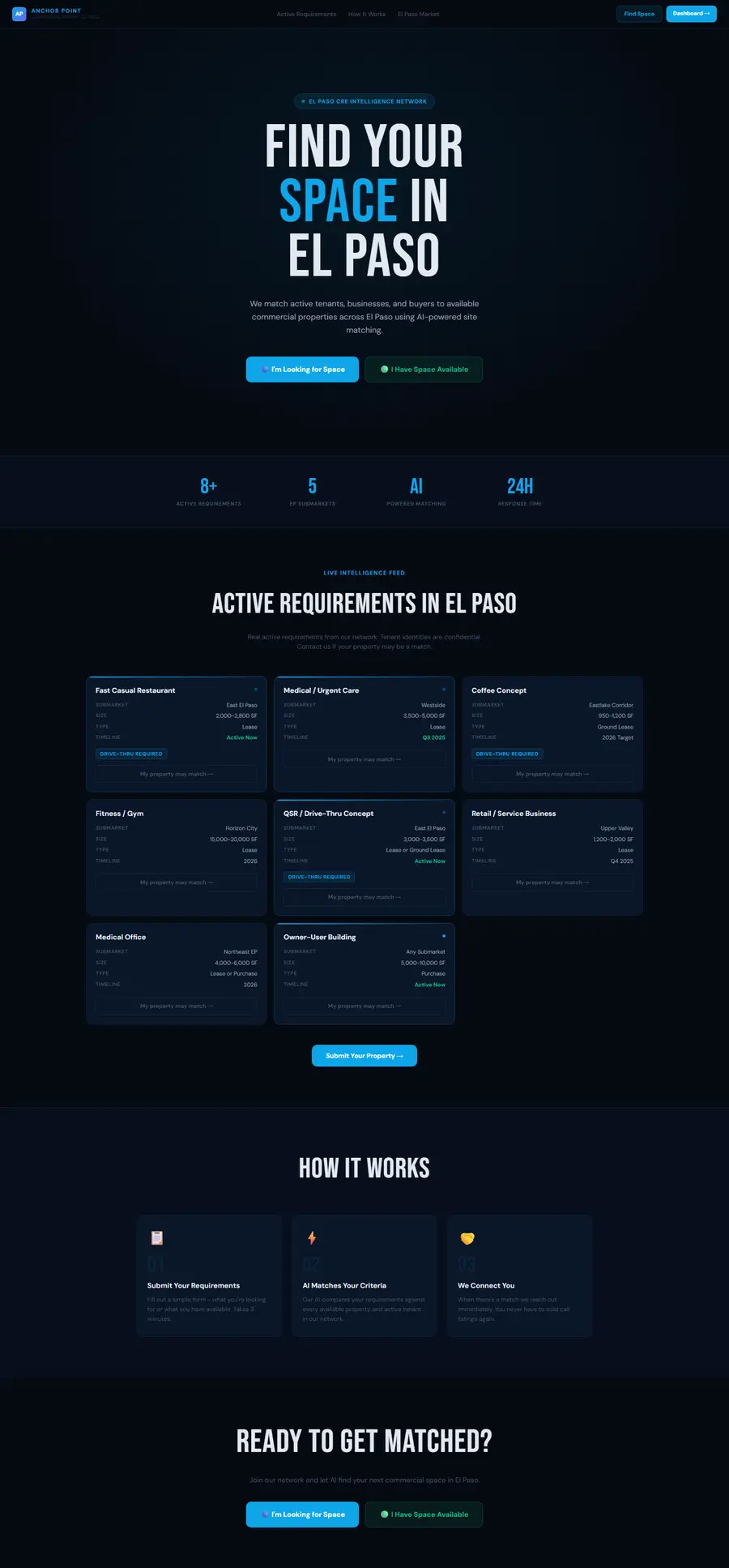 AI-Powered Matching Engine homepage